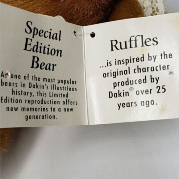 Dakin Special Edition Ruffles Bear 14 Inch Tall New Cozy Sweet Collectible - Picture 12 of 15